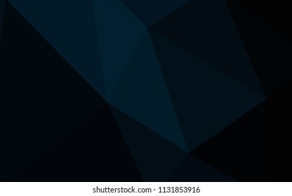 Dark BLUE vector polygonal pattern. Shining colorful illustration with triangles. Triangular pattern for your design.