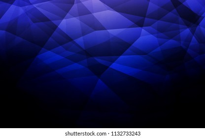 Dark BLUE vector polygonal pattern. Polygonal abstract illustration with gradient. Template for cell phone's backgrounds.