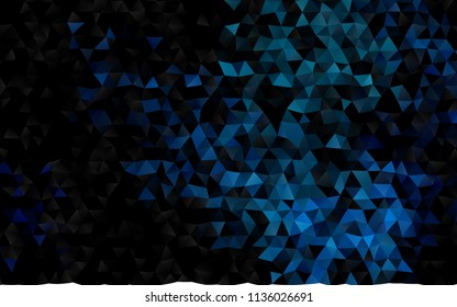 Dark BLUE vector polygonal pattern. Shining colored illustration in a Brand new style. The textured pattern can be used for background.