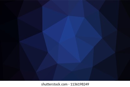Dark BLUE vector polygonal pattern. A completely new color illustration in a polygonal style. Pattern for a brand book's backdrop.
