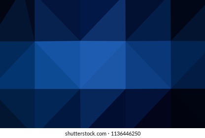 Dark BLUE vector polygonal pattern. A completely new color illustration in a  polygonal style. The template for cell phone's backgrounds.