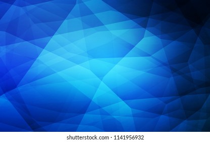Dark BLUE vector polygonal pattern. Shining colorful illustration with triangles. A new texture for your web site.