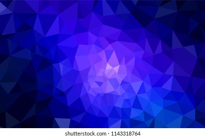 Dark BLUE vector polygonal pattern. Elegant bright polygonal illustration with gradient. Brand new style for your business design.