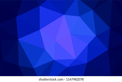 Dark BLUE vector polygonal pattern. Colorful abstract illustration with triangles. Pattern for a brand book's backdrop.