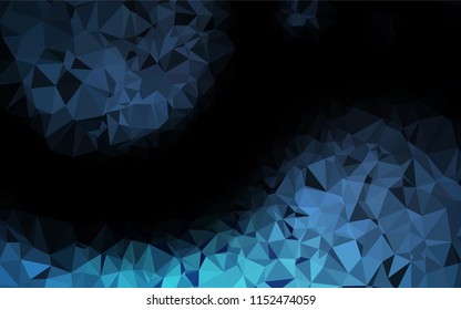 Dark BLUE vector polygonal pattern. Creative geometric illustration in Origami style with gradient. Brand new design for your business.