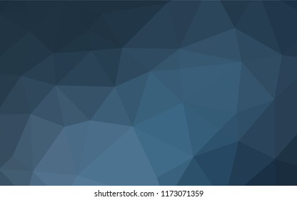 Dark BLUE vector polygonal pattern. Shining illustration, which consist of triangles. The polygonal design can be used for your web site.