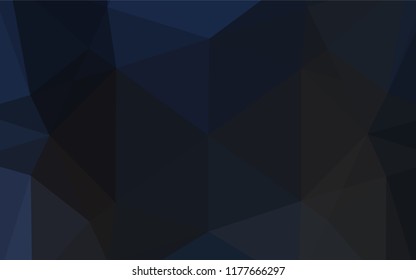 Dark BLUE vector polygonal pattern. Modern geometrical abstract illustration with gradient. The textured pattern can be used for background.
