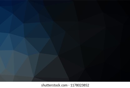 Dark BLUE vector polygonal pattern. An elegant bright illustration with gradient. Brand new style for your business design.