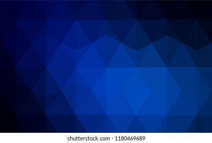 Dark BLUE vector polygonal pattern. A completely new color illustration in a polygonal style. A new texture for your web site.
