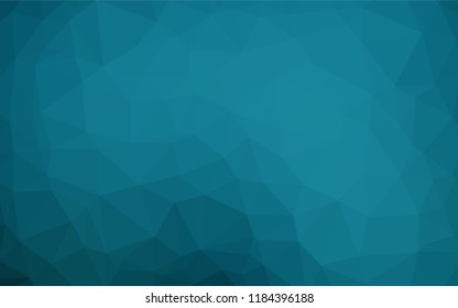 Dark BLUE vector polygonal pattern. A sample with polygonal shapes. Brand new style for your business design.