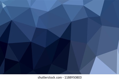 Dark BLUE vector polygonal pattern. Creative illustration in halftone style with gradient. A completely new design for your business.