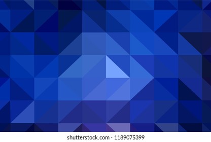 Dark BLUE vector polygonal pattern. Colorful illustration in polygonal style with gradient. Pattern for a brand book's backdrop.