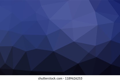Dark BLUE vector polygonal pattern. Shining colored illustration in a Brand new style. A completely new template for your business design.