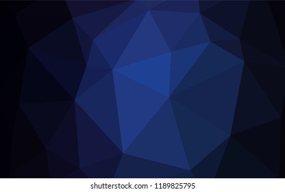 Dark BLUE vector polygonal pattern. A completely new color illustration in a polygonal style. Brand new design for your business.