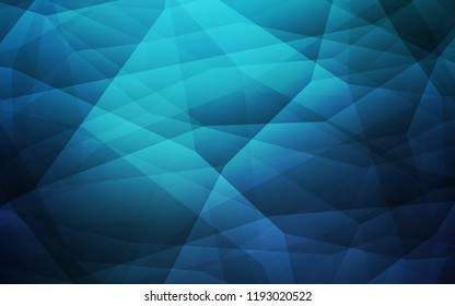 Dark BLUE vector polygonal pattern. Shining colorful illustration with triangles. A completely new design for your leaflet.