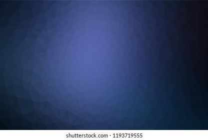 Dark BLUE vector polygonal pattern. A completely new color illustration in a vague style. The textured pattern can be used for background.