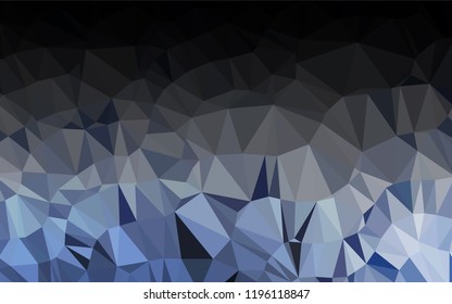 Dark BLUE vector polygonal pattern. Shining colored illustration in a Brand new style. The template can be used as a background for cell phones.