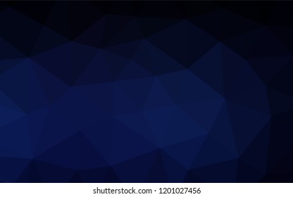 Dark BLUE vector polygonal pattern. A sample with polygonal shapes. The polygonal design can be used for your web site.