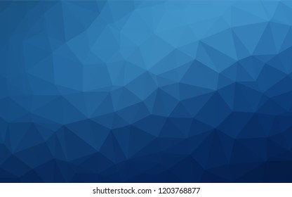 Dark BLUE vector polygonal pattern. Brand new colored illustration in blurry style with gradient. The elegant pattern can be used as part of a brand book.