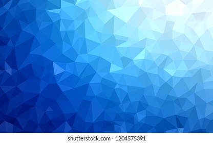 Dark BLUE vector polygonal pattern. Colorful illustration in abstract style with triangles. Pattern for a brand book's backdrop.