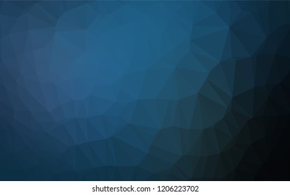 Dark BLUE vector polygonal pattern. A sample with polygonal shapes. A completely new design for your business.