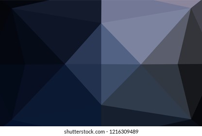 Dark BLUE vector polygonal pattern. Colorful illustration in abstract style with gradient. The elegant pattern can be used as part of a brand book.