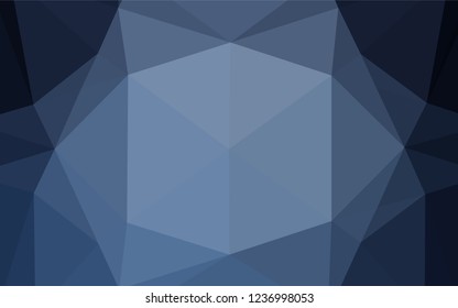 Dark BLUE vector polygonal pattern. A vague abstract illustration with gradient. A completely new template for your business design.