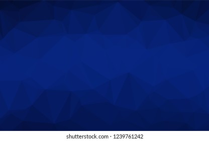 Dark BLUE vector polygonal pattern. An elegant bright illustration with gradient. The polygonal design can be used for your web site.