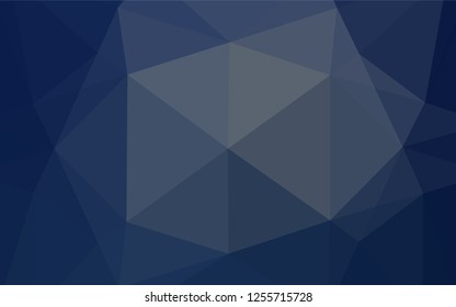 Dark BLUE vector polygonal pattern. A vague abstract illustration with gradient. Brand new design for your business.
