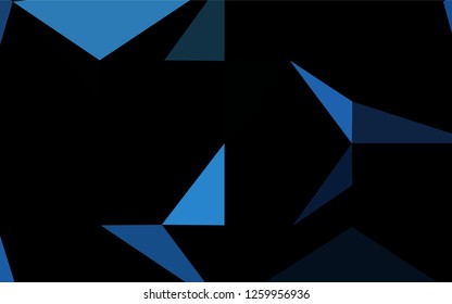 Dark BLUE vector polygonal pattern. Shining colored illustration in a Brand new style. The completely new template can be used for your brand book.