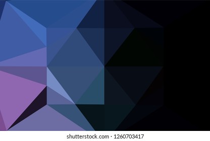 Dark BLUE vector polygonal pattern. A completely new color illustration in a vague style. Brand new design for your business.
