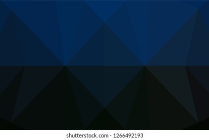 Dark BLUE vector polygonal pattern. A completely new color illustration in a vague style. The textured pattern can be used for background.