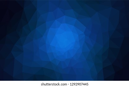 Dark BLUE vector polygonal pattern. Elegant bright polygonal illustration with gradient. Completely new template for your banner.