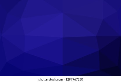 Dark BLUE vector polygonal pattern. A sample with polygonal shapes. Brand new design for your business.