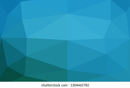 Dark BLUE vector polygonal pattern. Shining illustration, which consist of triangles. Elegant pattern for a brand book.