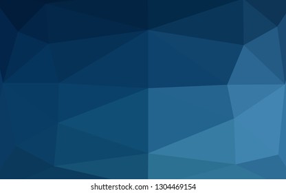Dark BLUE vector polygonal pattern. A vague abstract illustration with gradient. Completely new template for your business design.