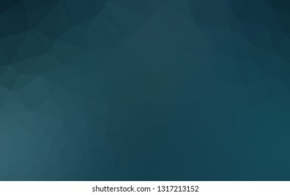 Dark BLUE vector polygonal pattern. Shining illustration, which consist of triangles. Polygonal design for your web site.