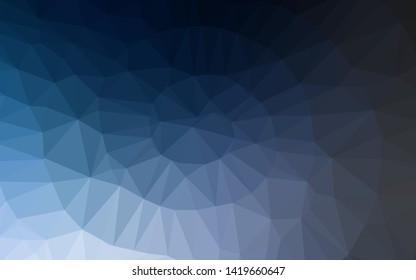 Dark BLUE vector polygonal pattern. Creative geometric illustration in Origami style with gradient. Brand new style for your business design.