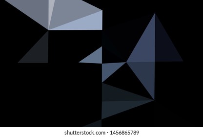 Dark BLUE vector polygonal pattern. A vague abstract illustration with gradient. The best triangular design for your business.