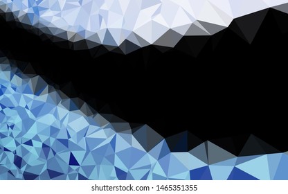 Dark BLUE vector polygonal pattern. Triangular geometric sample with gradient.  Textured pattern for background.