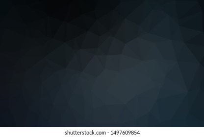 Dark BLUE vector polygonal pattern. Triangular geometric sample with gradient.  Polygonal design for your web site.