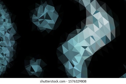 Dark BLUE vector polygonal pattern. Brand new colorful illustration in with gradient. Brand new style for your business design.