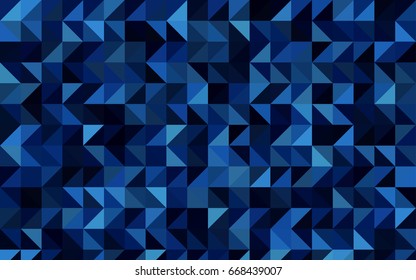 Dark BLUE vector polygonal pattern. A vague abstract illustration with gradient. The completely new template can be used for your brand book.