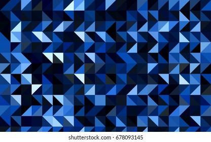 Dark BLUE vector polygonal pattern. Triangular geometric sample with gradient.  The polygonal design can be used for your web site.