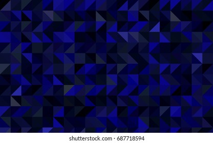 Dark BLUE vector polygonal pattern. Geometric illustration in Origami style with gradient.  The completely new template can be used for your brand book.