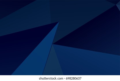 Dark BLUE vector polygonal pattern. Brand-new colored illustration in blurry style with gradient. Brand-new style for your business design.