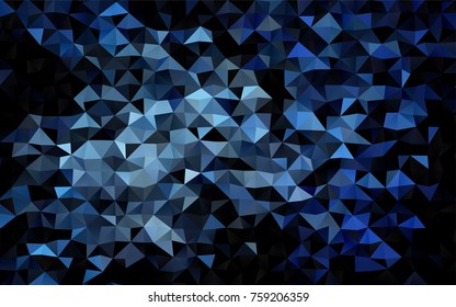Dark BLUE vector polygonal pattern. A sample with polygonal shapes. A completely new template for your business design.
