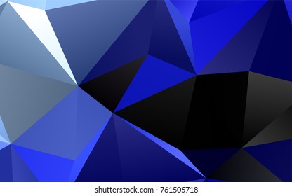 Dark BLUE vector polygonal pattern. Modern geometrical abstract illustration with gradient. The completely new template can be used for your brand book.