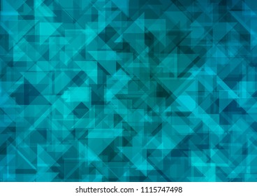 Dark BLUE vector polygonal polygonal. Shining illustration, which consist of triangles. Triangular pattern for your business design.