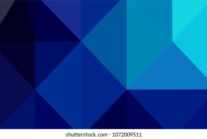 Dark BLUE vector polygonal template. Creative geometric illustration in Origami style with gradient. A new texture for your design.
